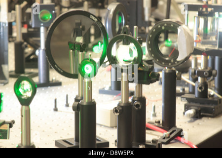Scientifica laser sistema ottico per la ricerca sulle proprietà dei cristalli Foto Stock