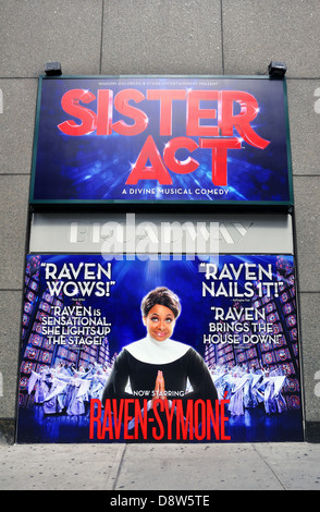 Sister Act e spettacolo al teatro di Broadway a New York City, Stati Uniti d'America Foto Stock