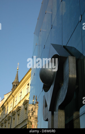 La Laterna Magica facciata di edificio del Teatro Nazionale Narodni Divadlo a Praga Repubblica Ceca Foto Stock