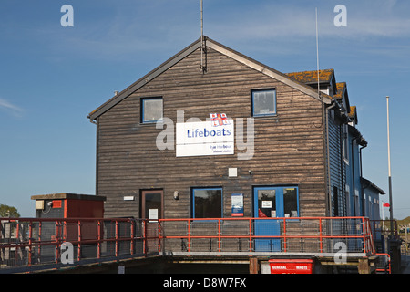 La scialuppa di salvataggio house gestito dal RNLI in Rye East Sussex Foto Stock