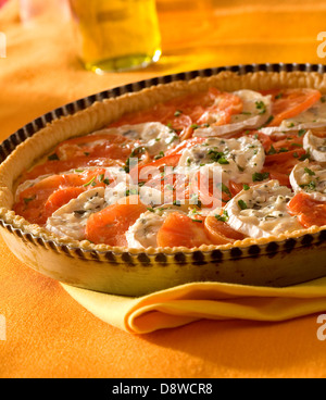 Pomodoro e Blue de Bresse torta salata Foto Stock