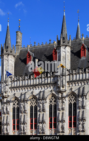 Belgio, Bruges, Stadhuis, Municipio Foto Stock