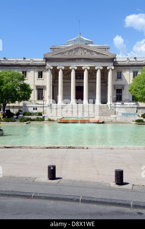 Neo architettura classica del Palais de Justice (1856-1862) Tribunali o Marseille Courthouse su Place Montyon Marseille Provence France Foto Stock