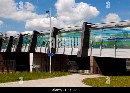 Passerella di interscambio, Wolverhampton, West Midlands, Regno Unito Foto Stock