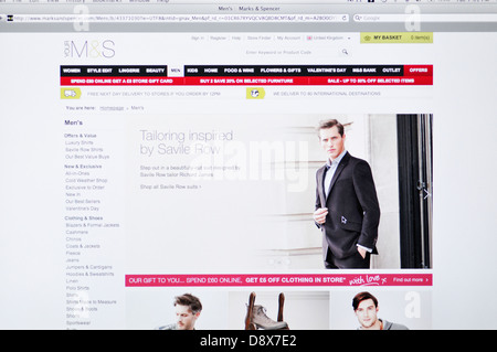 La Marks & Spencer abbigliamento online store Foto Stock