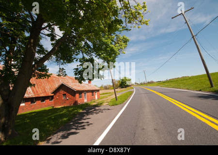 Un agriturismo nelle zone rurali Carroll County, Maryland, Stati Uniti d'America Foto Stock
