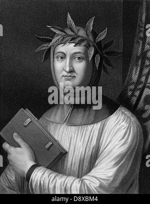 Francesco Petrarca, studioso, umanista e poeta (1304 - 1374) Foto Stock