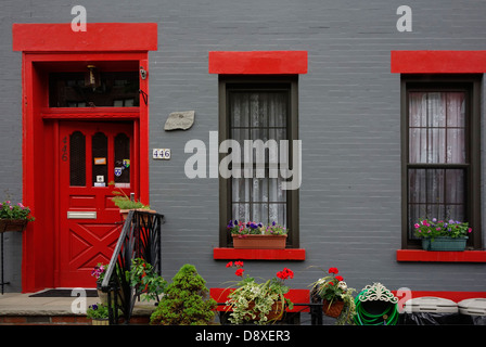 Villetta a schiera in Brooklyn NY Foto Stock