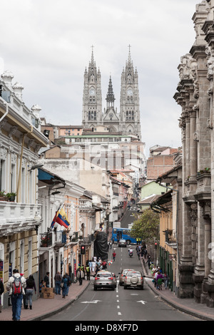 Basilica del Voto Nacional, Quito, Città Vecchia, Ecuador Foto Stock