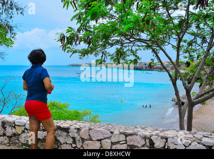 Westpunt bay Curacao Foto Stock