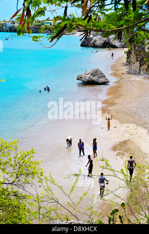 Westpunt bay Curacao Foto Stock