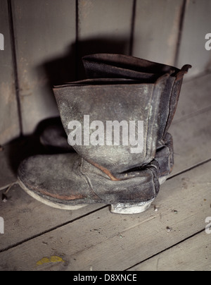 Stivali da lavoro, close-up. Foto Stock