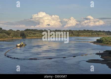 Paesaggio del fiume Vistola, Varsavia, Polonia Foto Stock