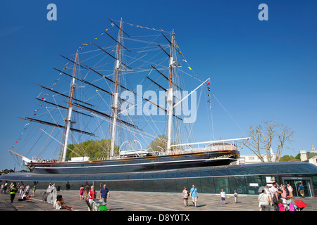 Vista del Cutty Sark dopo il restauro destinazioni destinazione Unione europea Gran Bretagna Storia storica Londres Foto Stock