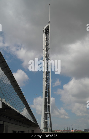 "Torre di Glasgow', Fiume Clyde Auditorium, Clyde Arc, SECC, Science Center Crowne Plaza. Foto Stock