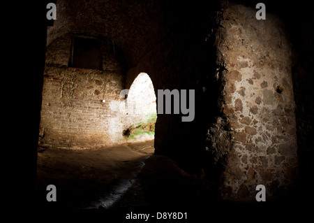 Dungeon slave, Cape Coast castle, Cape Coast, in Ghana, Africa Foto Stock