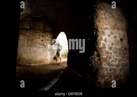 Dungeon slave, Cape Coast castle, Cape Coast, in Ghana, Africa Foto Stock