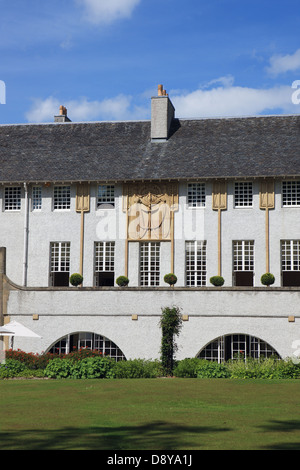 Facciata dell'art deco House per un amante dell'arte, un Charles Rennie Mackintosh edificio progettato Foto Stock