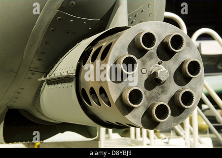 A-10 Thunderbolt II GAU-8 pistola gattling dettaglio. Foto Stock