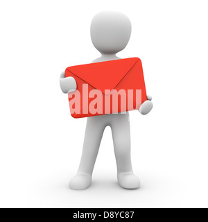 Il carattere è una lettera di rosso ricevuto questo pomeriggio. Foto Stock