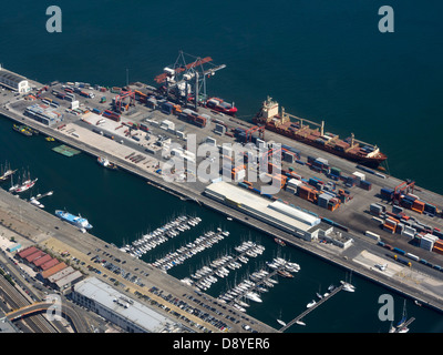 Vista aerea del porto Foto Stock