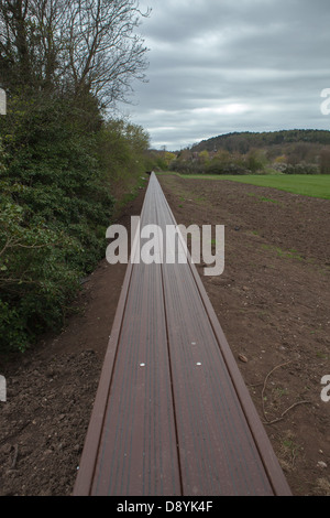 Flood regime avversione lavori in corso vicino a Tamworth/Hopwas in Staffordshire. Foto Stock