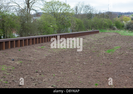 Flood regime avversione lavori in corso vicino a Tamworth/Hopwas in Staffordshire. Foto Stock