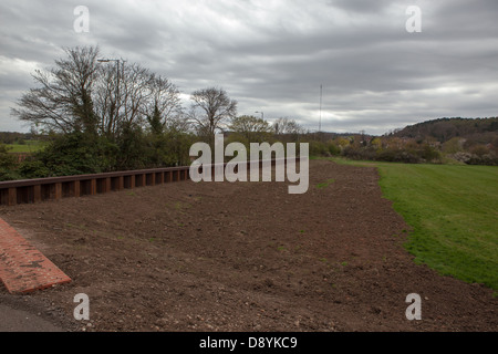 Flood regime avversione lavori in corso vicino a Tamworth/Hopwas in Staffordshire. Foto Stock