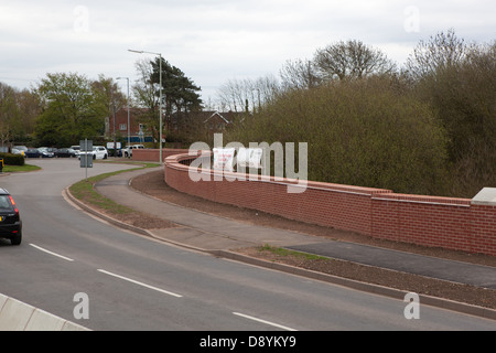 Flood regime avversione lavori in corso vicino a Tamworth/Hopwas in Staffordshire. Foto Stock