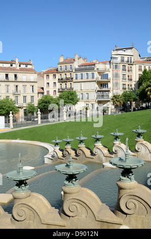 Fontane Barocche, Cascade & Giardini Ornamentali Di Palais Longchamp (1839-1869) Parco E Giardini Marseille Provence Francia Foto Stock