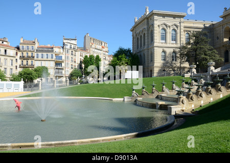 Palais Longchamp (1839-1869) Parco Giardini Fontane Piscina E Museo D'Arte Marseille Provence France Foto Stock