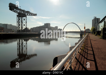 Fiume Clyde landmarks, BBC, Auditorium, campane Bridge, SECC, Armadillo, Science Center, Foto Stock