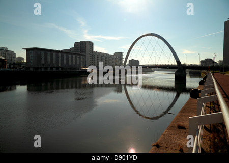 Fiume Clyde landmarks, BBC, Auditorium, campane Bridge, SECC, Armadillo, Science Center, Foto Stock