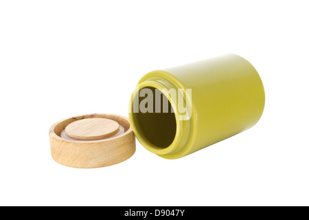 Banche immagini con coperchio per prodotti sfusi Foto Stock