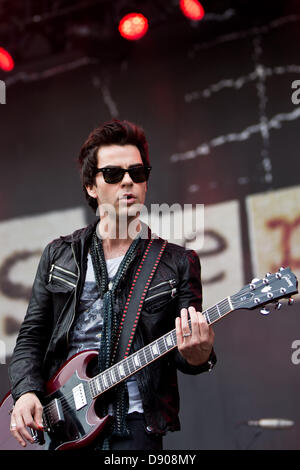 Norimberga, Germania. Il 7 giugno 2013. Il cantante Kelly Jones dalla banda gallesi Stereophonics suona presso il festival musicale 'Rock im Park' in Nuremberg, Germania, 07 giugno 2013. Oltre 70.000 musicisti rock sono attesi al festival che continua fino al 09 giugno. Foto: DANIEL KARMANN/dpa/Alamy Live News Foto Stock