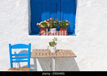 Tradizionale casa greca da isole Cicladi. Foto Stock