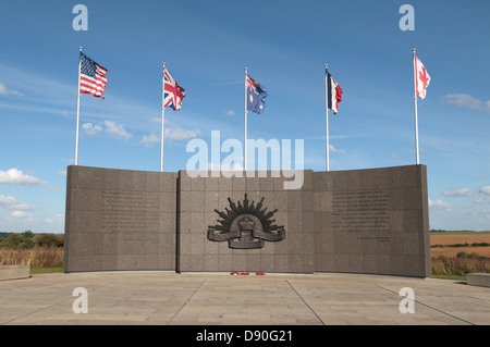 La Australian Corps Memorial Park, Le Hamel, Somme Picardia, Francia. Foto Stock