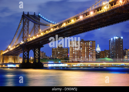 Il ponte di Manhattan a New York City. Foto Stock