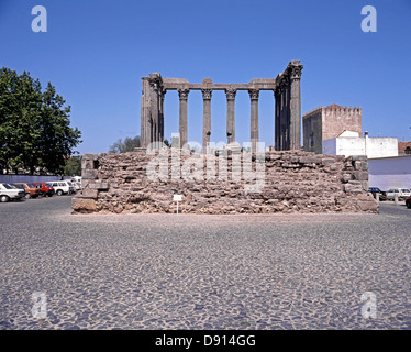 Tempio romano, Evora, regione Alentejo, Portogallo, Europa occidentale. Foto Stock