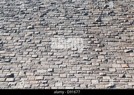 Stone texture di sfondo, dalla Diga Derwent, Peak District, Derbyshire, Regno Unito Foto Stock