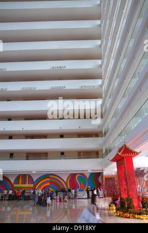 Singapore Marina Bay Sands, hotel, lobby, atrio, interno, Sing130202153 Foto Stock