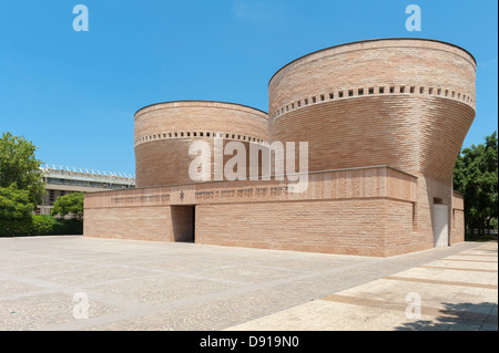 Preghiera ebraica house su Tel Aviv/Ramat Aviv University progettato dall architetto svizzero Mario Botta Foto Stock