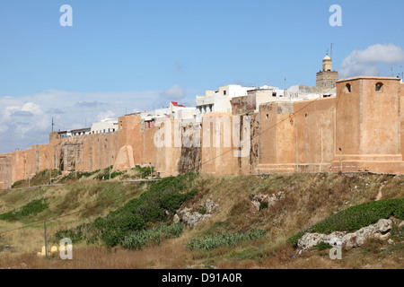 Kasbah le pareti Udayas a Rabat, Marocco Foto Stock