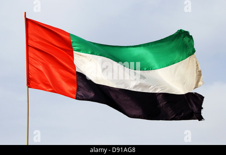 Bandiera degli Emirati Arabi Uniti, Bandiera degli Emirati arabi uniti Foto Stock