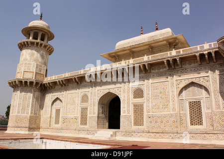 Jewel box o Baby Taj, Mausoleo di Etimad ud-Daulah Agra India Foto Stock