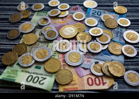 Pesos messicani. Foto Stock