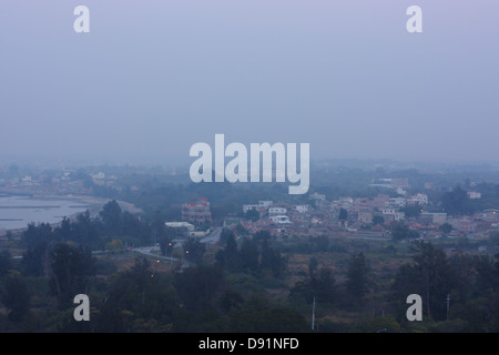 Vista del villaggio di Shuitou dalla torre Maoshan. Kinmen County, Taiwan Foto Stock