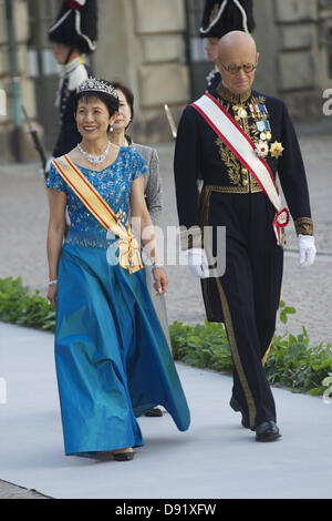 Stoccolma, Spagna. 8 Giugno, 2013. La principessa Takamado del Giappone partecipare al Matrimonio della principessa Madeleine di Svezia e Christopher O'Neill ospitato da Re Carl Gustaf XIV e la Regina Silvia al Palazzo Reale il 8 giugno 2013 a Stoccolma, Svezia. (Immagine di credito: credito: Jack Abuin/ZUMAPRESS.com/Alamy Live News) Foto Stock