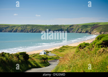 Camper Van Newgale St Brides Bay Haverfordwest Pembrokeshire Wales Foto Stock