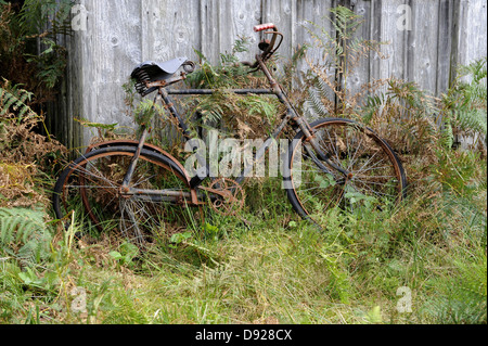 Vecchia bicicletta, Glen Etive, Southern Highlands Scozia, Gran Bretagna Foto Stock